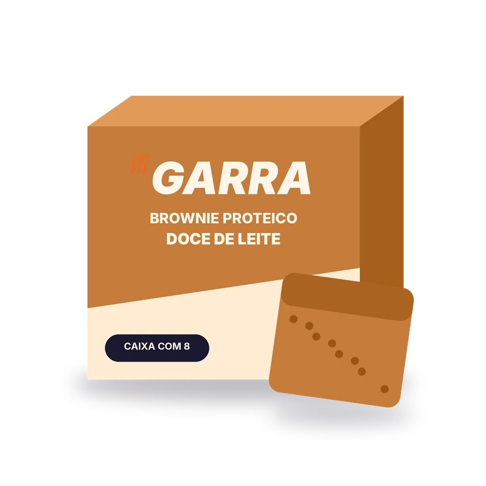 Brownie Proteico — caixa com 8 — Doce de leite