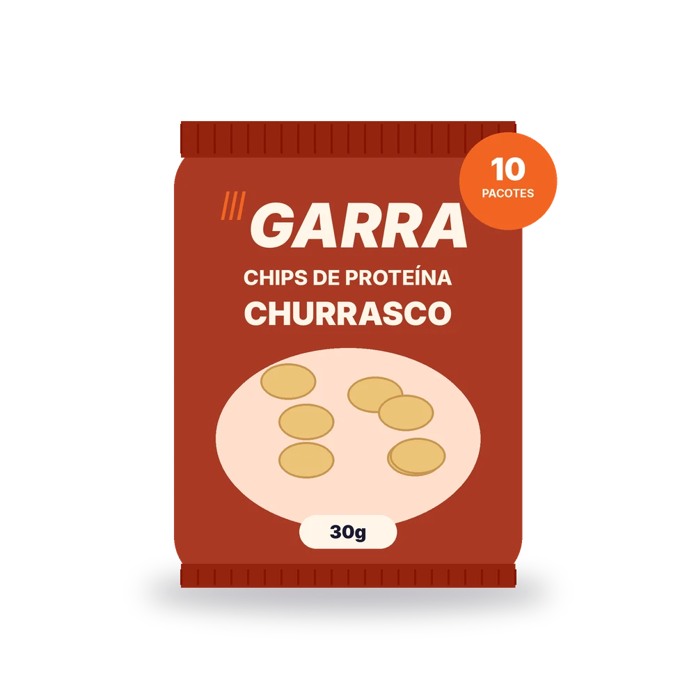 Chips de Proteína — 10 pacotes — Churrasco