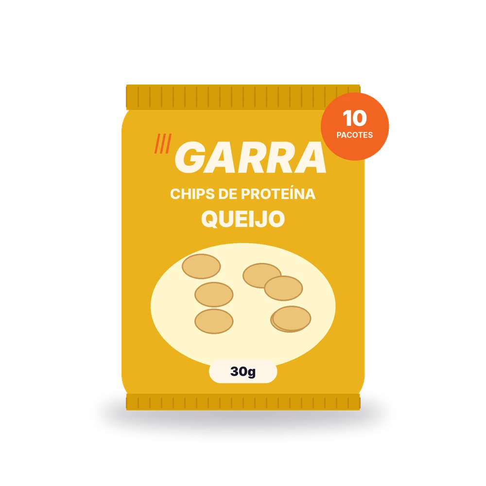 Chips de Proteína — 10 pacotes — Queijo