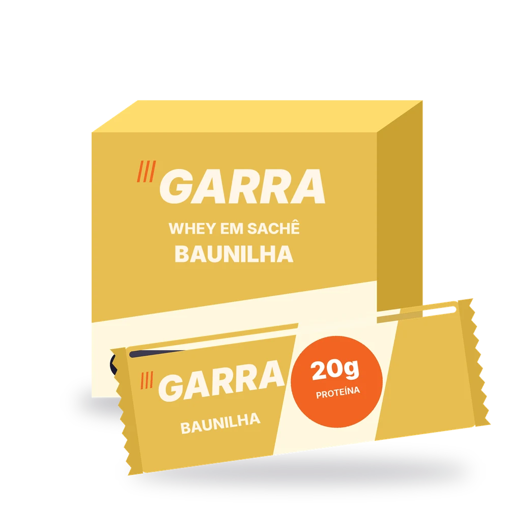 Whey em Sachê — caixa com 15 — Baunilha