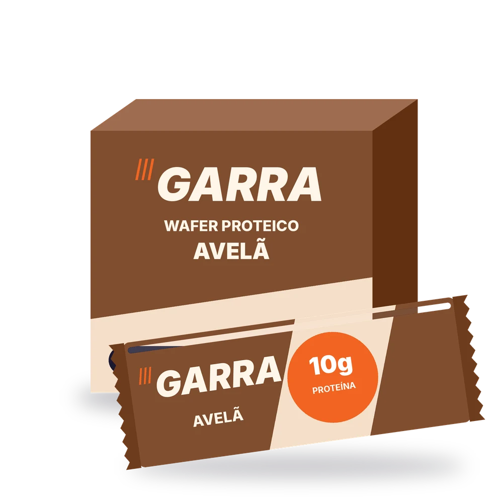 Wafer Proteico — caixa com 12 — Avelã