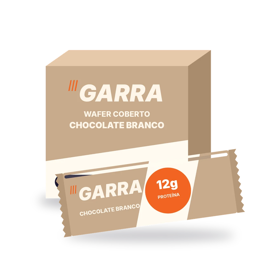 Wafer Coberto — caixa com 12 — Chocolate branco